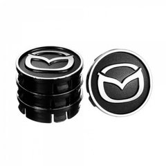 Заглушка колісного диска Mazda 60x55 чорний ABS пластик (4шт.) 50025