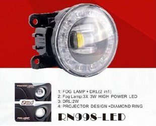 Фары доп.модель Renault/HD/NS/MB/SZ Cars/RN-998L/LED-12V9W+DRL-2W/2в1/эл.проводка (RN-998-LED 2в1)