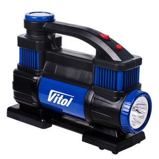 Компресор "ViTOL" К-70 150psi / 23Amp / 90л / 2 циліндра / шланг 5,0м / клеми