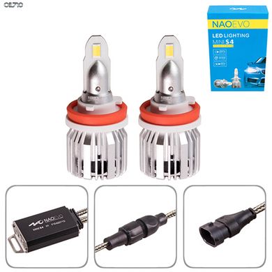 Автолампи NAOEVO S4/LED/H8/H9/H11/H16/Flip Chip/9-16V/30W/3600Lm/EMERGENCY3000K/4300K/ 6500K