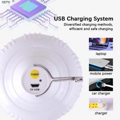 Портативный светодиодный фонарь 200W. Перезаряжаемый подвесной фонарь Перезаряжаемая лампа