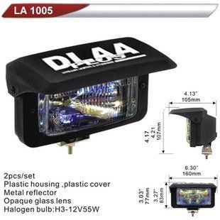 Фара додаткова DLAA 1005-RY/H3-12V-55W/160*83мм/кришка