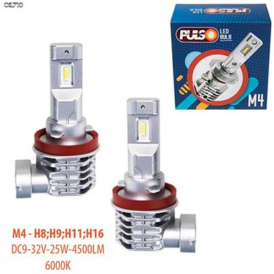 Автолампи PULSO M4-H8/H9/H11/H16/LED-chips CREE/9-32v/2x25w/4500Lm/6000K