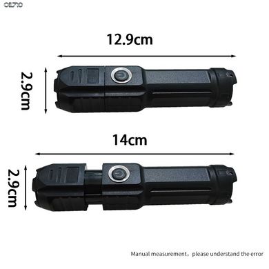 Фонарик с сильным светом, телескопический зум, USB-зарядка, небольшой портативный прожектор, лампа для наружного освещения