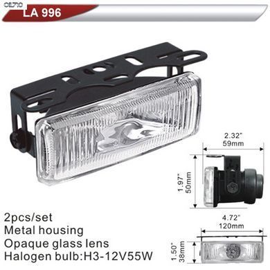 Фара додаткова DLAA 996-W/H3-12V-55W/120*38мм