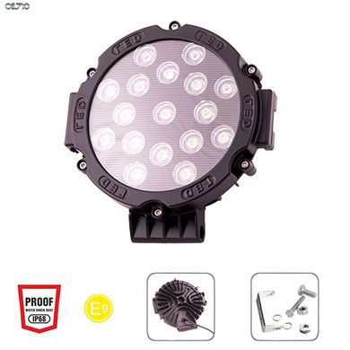 Фара робочого світла WLP-51R1BK SPOT+FLOOD 17Led*3W /10-30V/51W/6000K