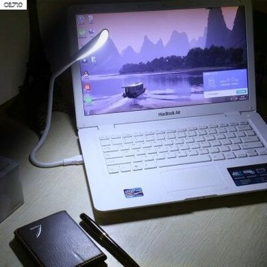 Світлодіодна LED USB лампа із сенсорною кнопкою ЧОРНА