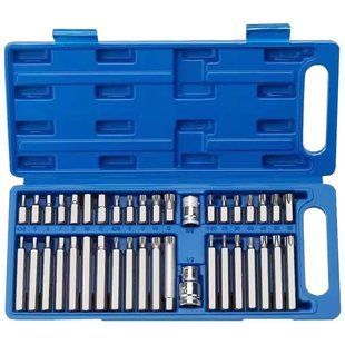 Набір біт з адаптерами 1/2&amp;3/8 TORX, HEX, SPLINE 40од. REWOLT