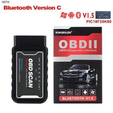 OBD SCAN ELM327 Bluetooth V1.5 PIC18F25K80 чіп OBD2 Kingbolen