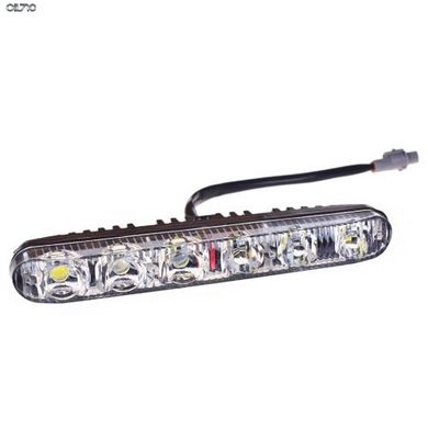 Фари дод./денного світла XS-006 DRL 16 6LED/4W/12V/пластик/190*26мм/ з поворотом бiгучий