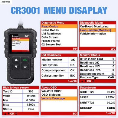 LAUNCH X431 CR3001 OBD2 сканер Full OBD II/EOBD автоматический сканер диагностический PK CR319 ELM327 V1.5 v2.1