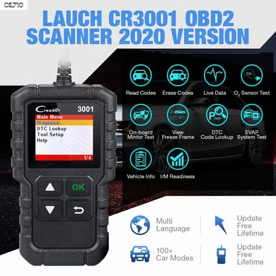 LAUNCH X431 CR3001 OBD2 сканер Full OBD II / EOBD автоматичний сканер діагностичний PK CR319 ELM327 V1.5 v2.1