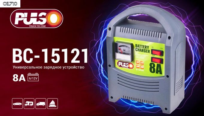 Зарядное устр-во PULSO BC-15121 6-12V/8A/9-112AHR/стрел.индик.