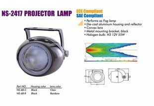 Фары дополнительные NS-2417 B-C H3/12 В/55W/68*57mm/линза