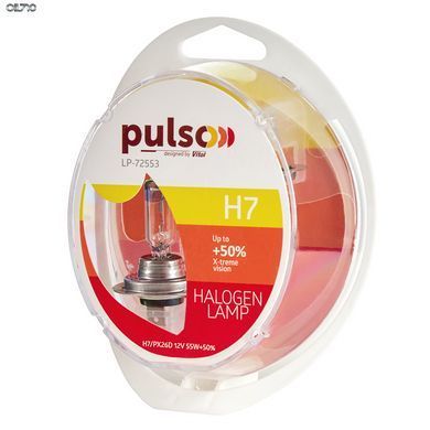Лампы PULSO/галогенные H7/PX26D 12v55w+50% X-treme Vision/plastic box (LP-72553)