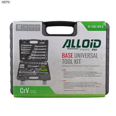 Набор инструмента Alloid Base 1/2" и 1/4" 6-г 82 предметов