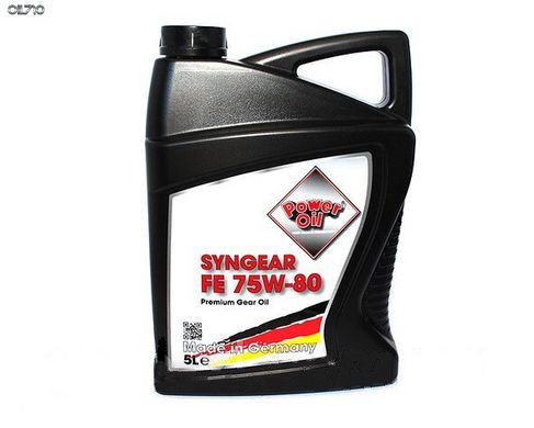 Синтетическое трансмиссионное масло Power Oil Syngear FE 75W-80 5L