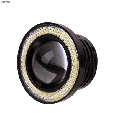 Линзы LED Angel Eves 12V-55W D-64мм white+yellow