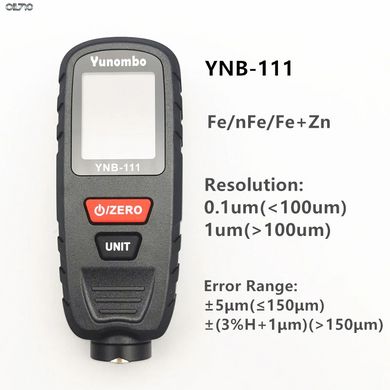 Yunombo YNB-111 толщиномер краски, Fe/NFe+Zn, до 1500 мкм