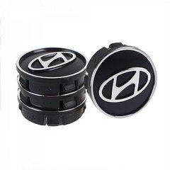 Заглушка колісного диска Hyundai 60x55 чорний ABS пластик (4шт.) 50939
