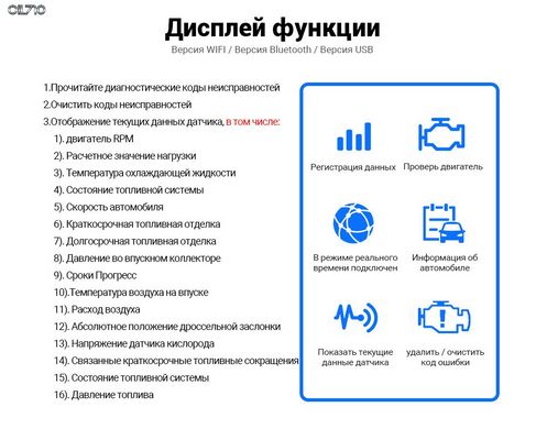 Автосканер Vgate iCar2 ELM327 Bluetooth-сканер obd2 elm 327 V2.1