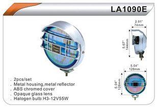 Фара дополнительная DLAA 1090E-W хром/H3-12V-55W/D=128mm