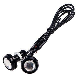 Болти для кріплення номеру з підсвічуванням 23-COB 12V чорні 2 шт White