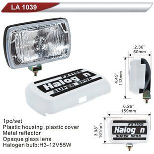 Фара дополнительная DLAA 1039-W/H3-12V-55W/159*101mm/крышка