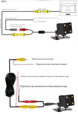 Автомобільна камера заднього виду 8 Led