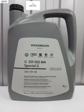 Оригинальное масло VAG 5W-40 5л G S55502M4