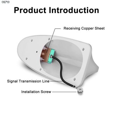 Автомобильная антенна плавник акулы (серый) POSSBAY