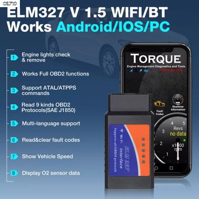 ELM327 Bluetooth V1.5 PIC18F25K80 чип OBD2 SC02-M