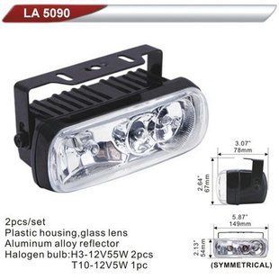 Фара дополнительная DLAA 5090-W/2хH3+T10/12V-55W/149*54mm