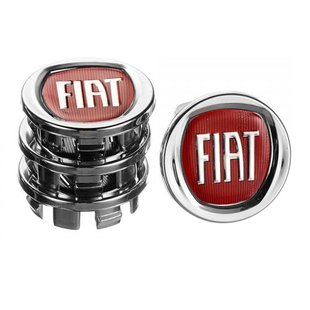 Заглушка колісного диска Fiat 49x43 сірий ABS пластик (4шт.)
