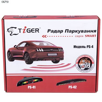 Паркувальна система TIGER PS-41/LED/4 датчика D = 18mm/коннектор/black