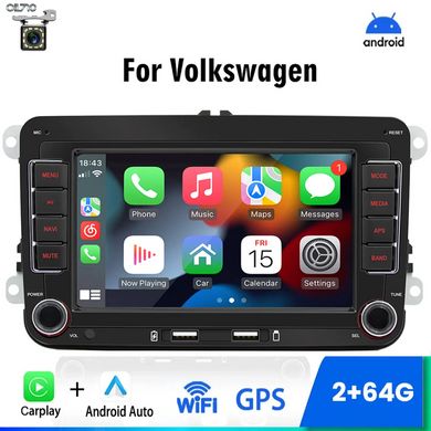 Автомагнитола Android 2Din Универсальная Мультимедиа Carplay Wifi GPS Навигация