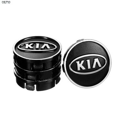 Заглушка колесного диска KIA 60x55 черный ABS пластик (4шт.) 50027