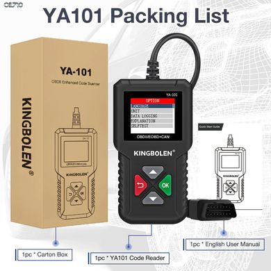 Інструмент для діагностики автомобільних двигунів OBD2, PK ELM327. KINGBOLEN YA101