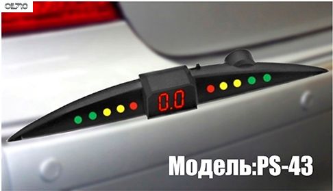 Парктронік TIGER PS-43/LED/4 датчика D = 18mm/коннектор/silver