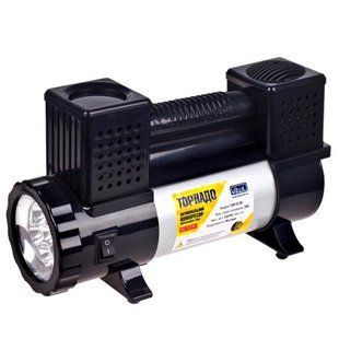 Компресор "Торнадо" КА-Т12191 150psi/28Amp/90л/клеми/ліхтар/шланг 7,5м з дефлятором/2 циліндри (КА-Т12191)