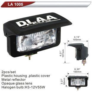 Фара додаткова DLAA 1005-W/H3-12V-55W/160*83мм/кришка