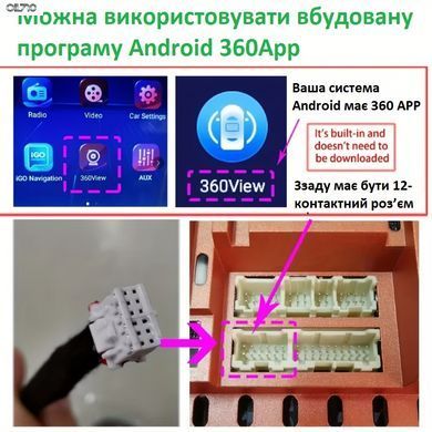 Система камери 360 градусів 720Р для автомобіля з панорамою